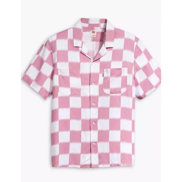 Levi’s Mens Relaxed Fit Classic Camper Button Up Shirt Size S Pink Mauve NWT - Picture 2 of 16